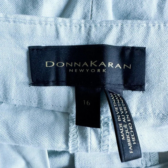 Donna Karan new York Black Label Mint Green Cotton Rayon Wide Leg Pants 16 - Picture 5 of 6